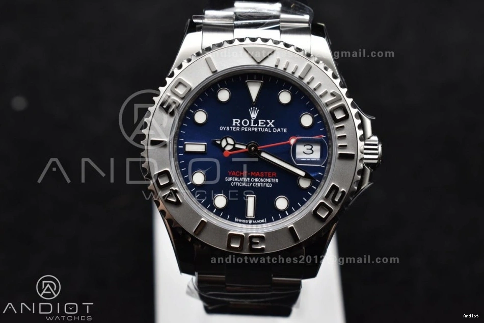 A2824 1:1 Dial Best 316L 37mm Yacht-Master Blue Bracelet SS Edition 268622 Case and CVSF 0301